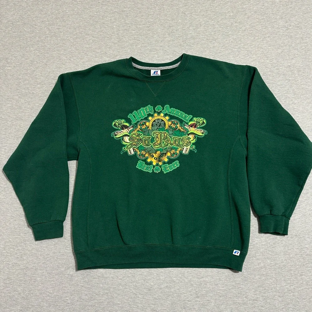 Russell Athletic Mens XL Green St Patricks Day 2018 UMR MSM Sweatshirt - Picture 2 of 9
